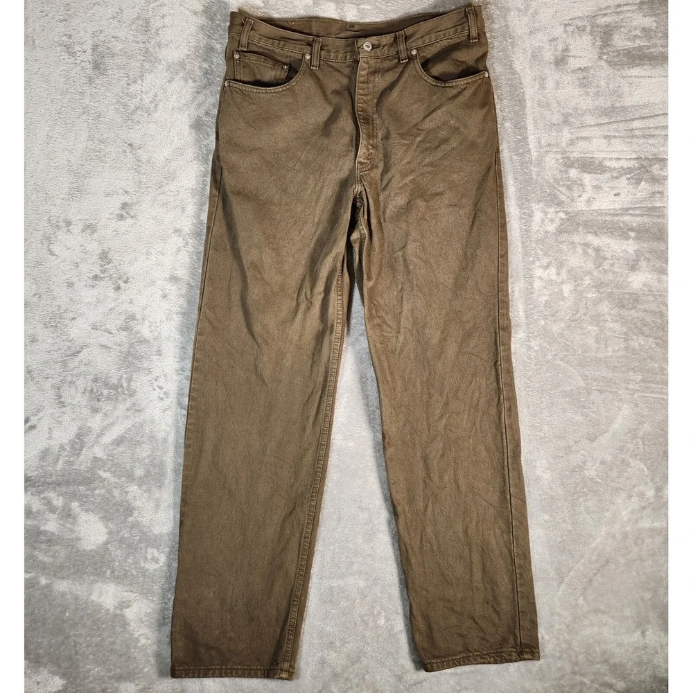 Vintage Levi's 550 Jeans 36x32 Forrest Green 80s 90s Made In USA Cotton 2002